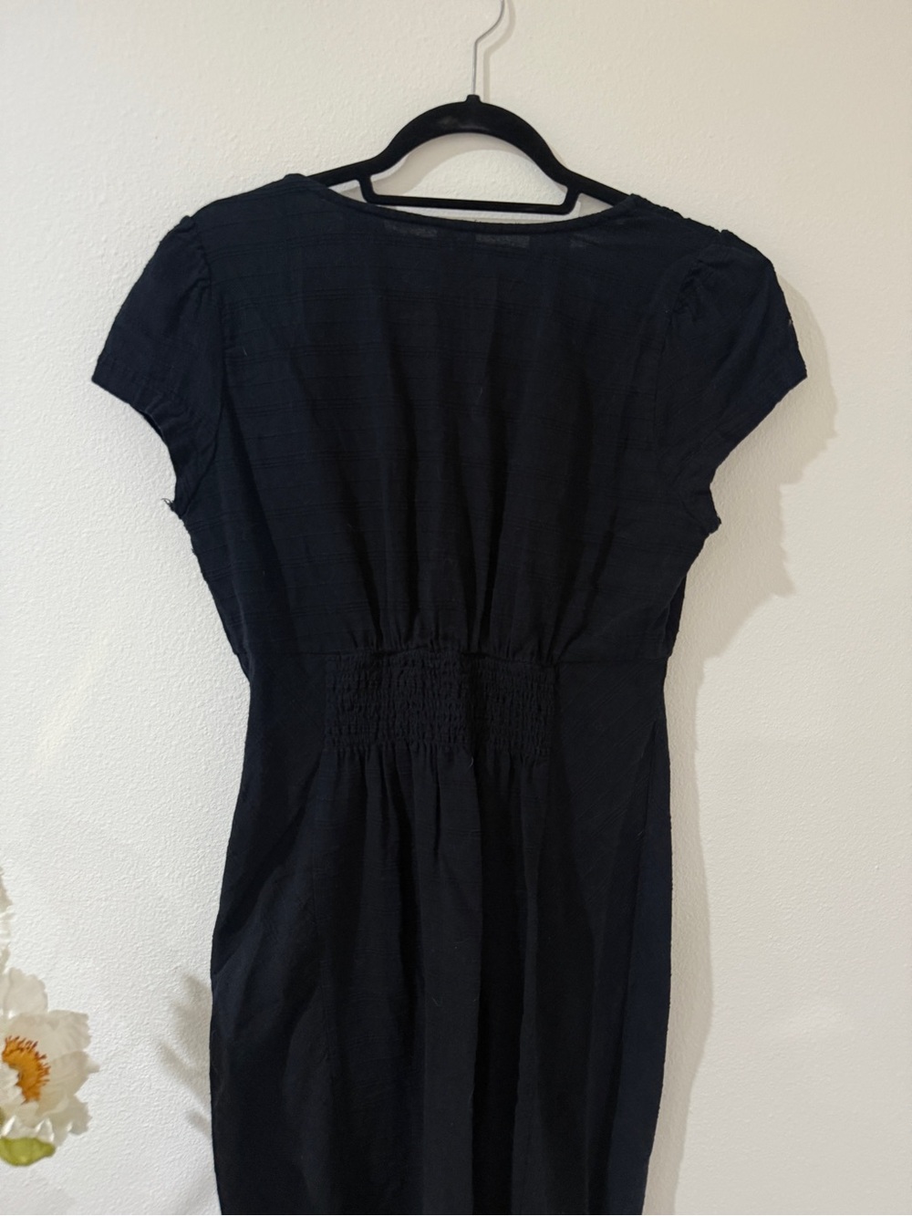 Free People Black Button-Front Midi Dress - Picture 4 of 5